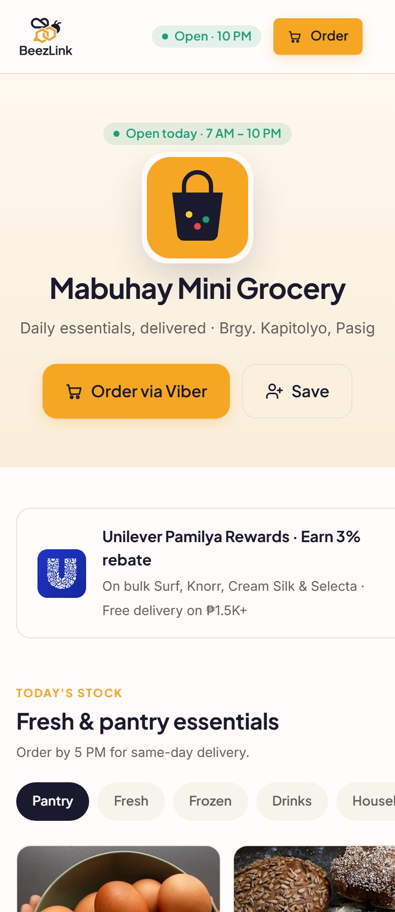 Mabuhay Mini Grocery template preview